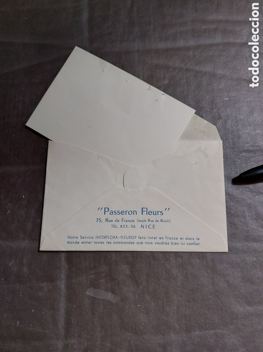 Cartas comerciales: TARJETA DE INTERFLORA ANTIGUA - Foto 2