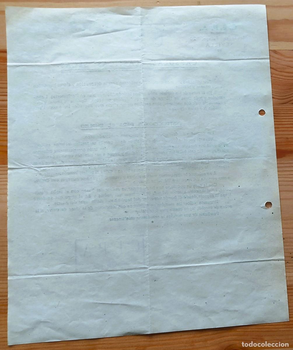 Cartas comerciales: SEVILLA A&Ntilde;O 1940 - C.E.P.A. - C&Aacute;PSULAS EL&Aacute;STICAS SECAS PARA BOTELLAS - Foto 2