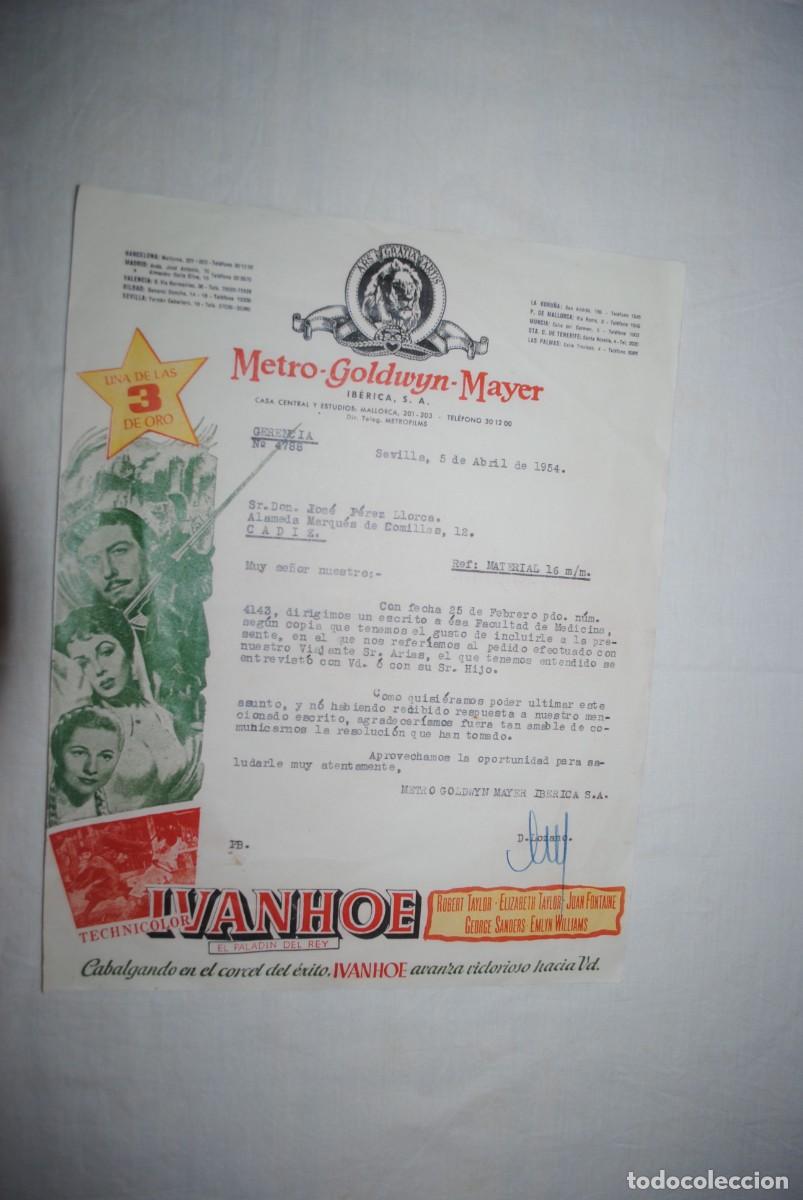 Cartas comerciales: CARTA DE UNA COMPRA A UNA COMPA&Ntilde;IA DE CINE . - Foto 1