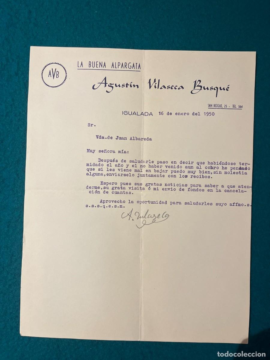 Cartas comerciales: LA BUENA ALPARGATA- 1950 - Foto 1