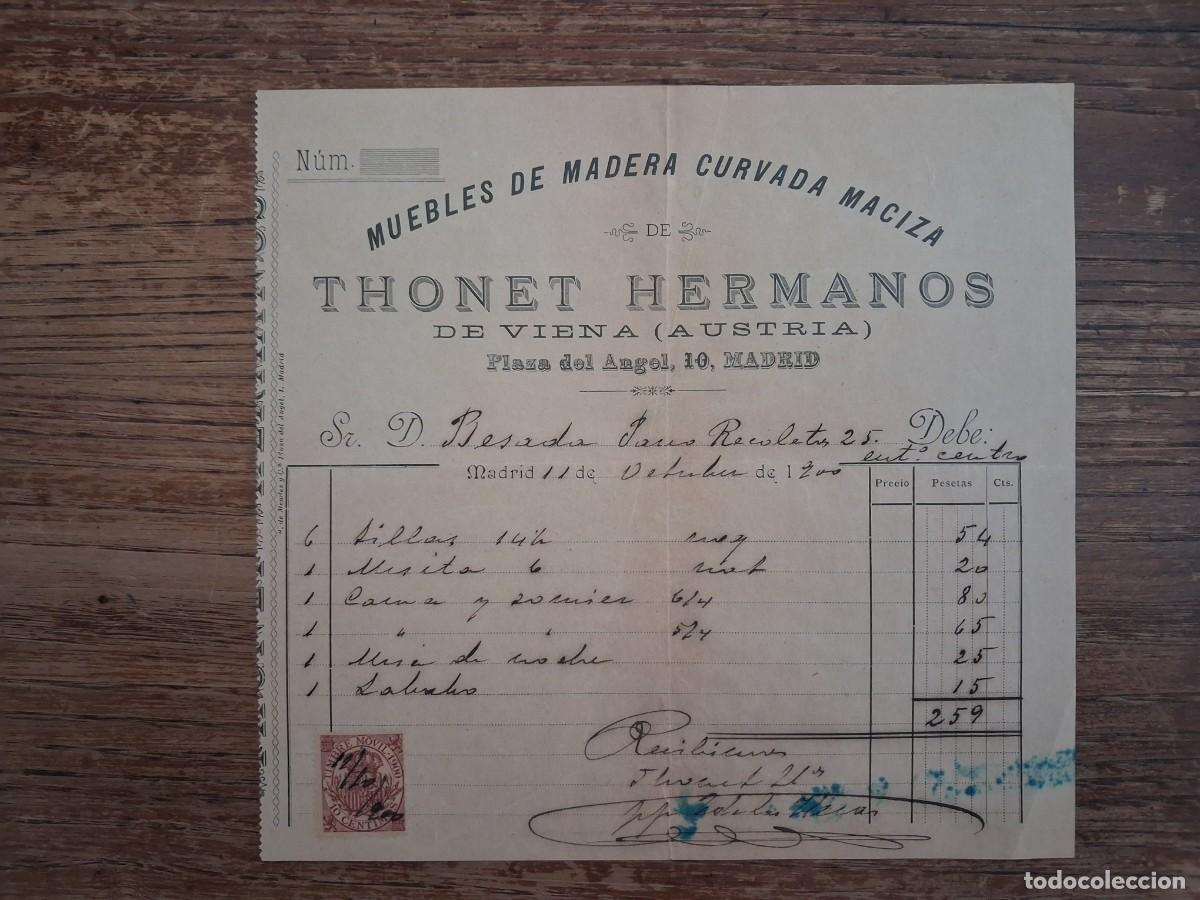 Cartas comerciales: 5 documentos de Thonet, Espa&ntilde;a, Francia y Alemania. - Foto 1