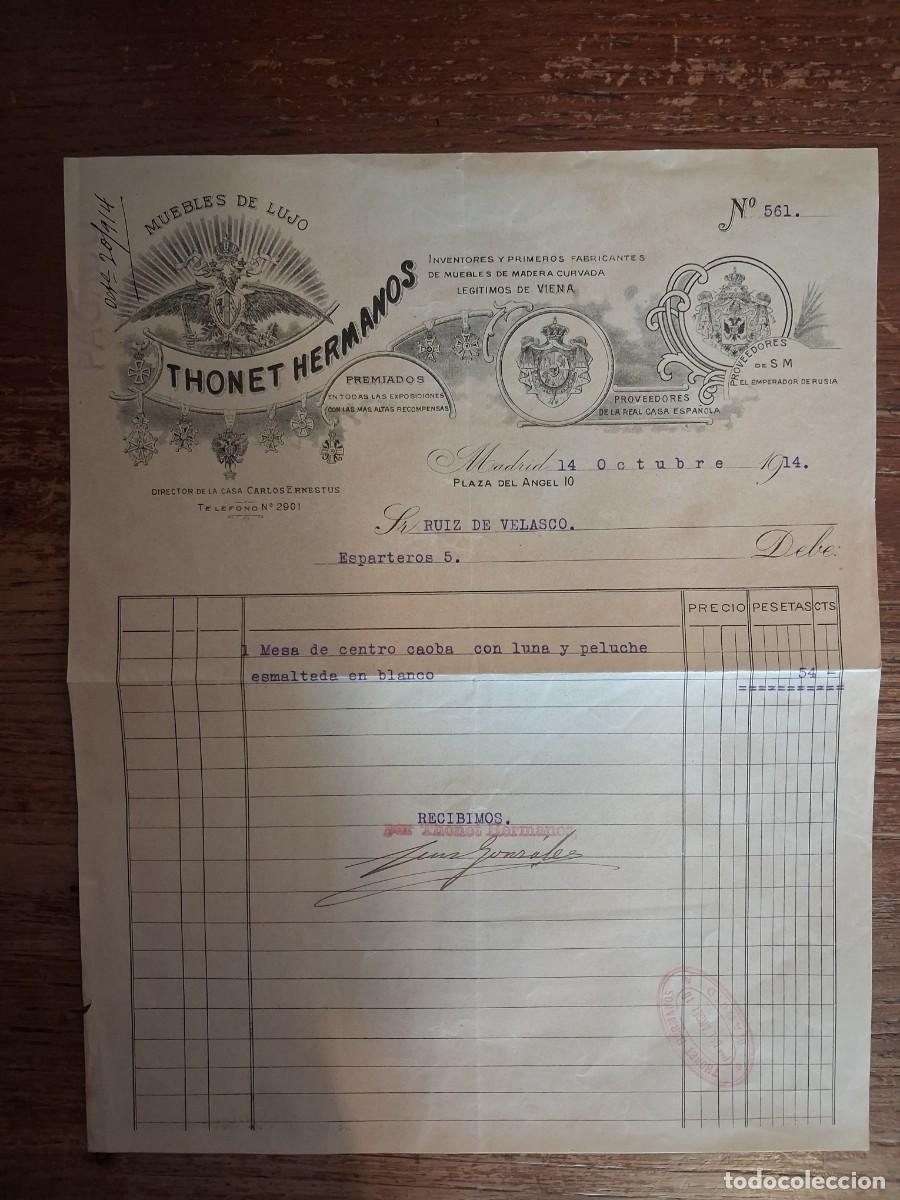 Cartas comerciales: 5 documentos de Thonet, Espa&ntilde;a, Francia y Alemania. - Foto 5