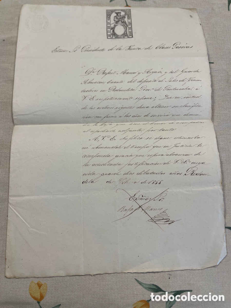 Cartas comerciales: Carta al presidente de la junta de clases pasivas 1866