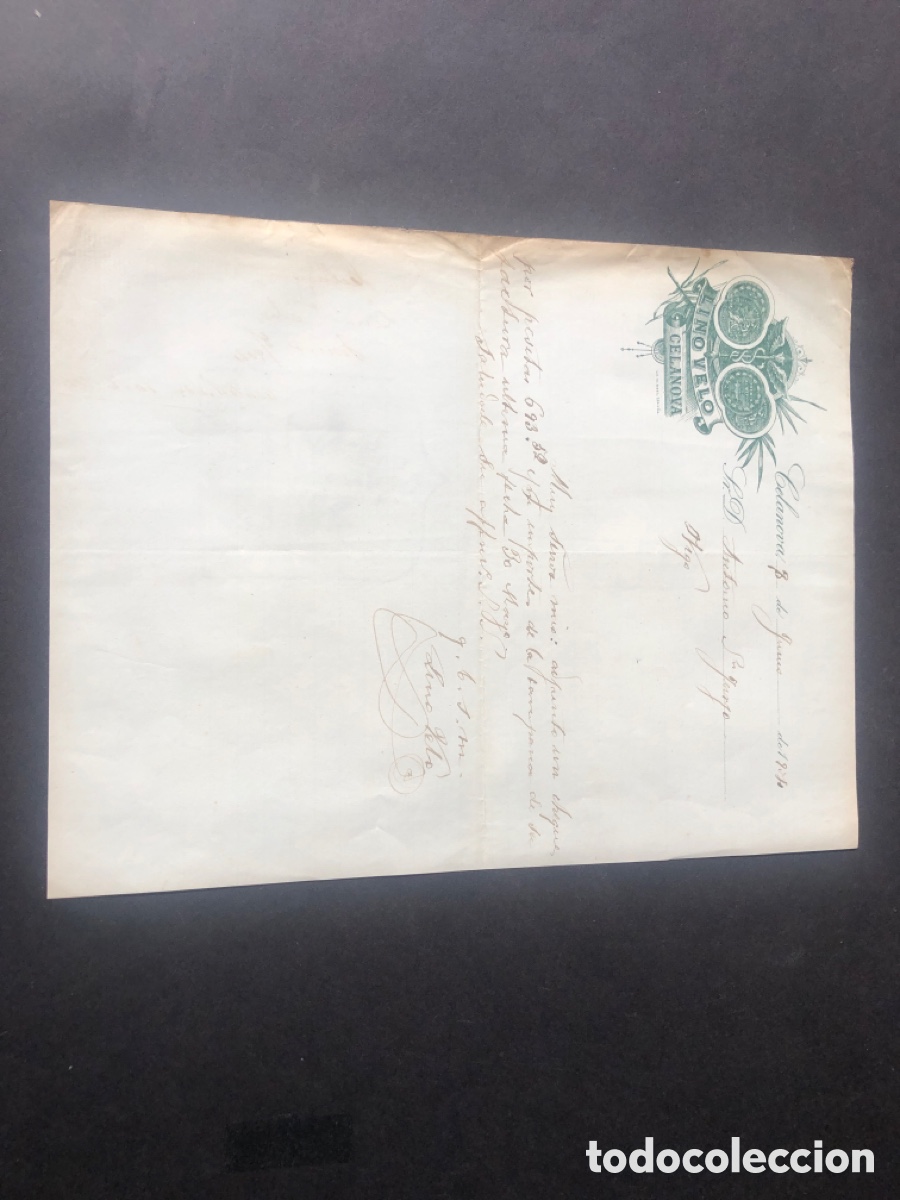 Cartas comerciales: Carta comercial muy rara fabrica LINO VELO CELANOVA ORENSE VIGO