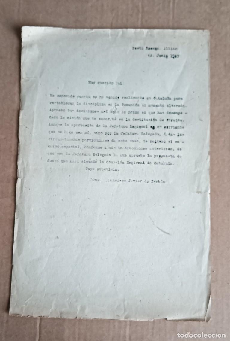 Cartas comerciales: Carta 1949 hablas un asunto que lo han llevado a la comisi&oacute;n regional de Catalu&ntilde;a +/-