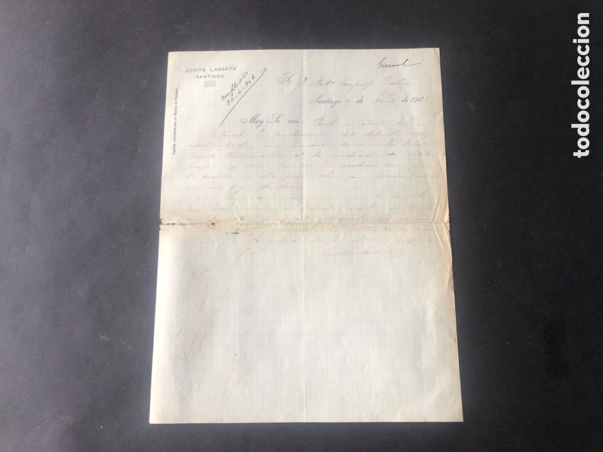 Cartas comerciales: Carta comercial JOVITA LABARTA SANTIAGO DE COMPOSTELA VIGO