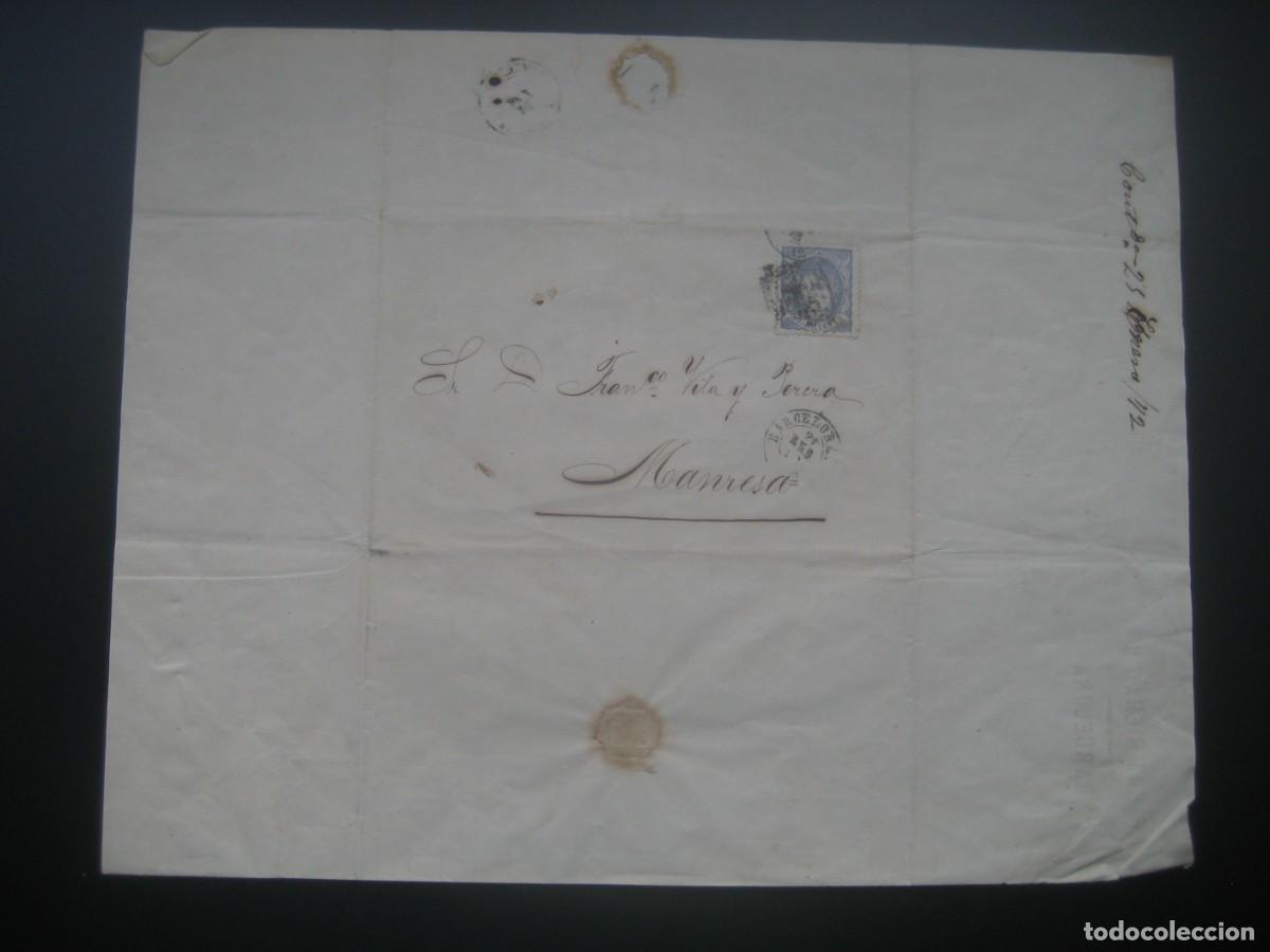 Lettere commerciali: CARTA COMERCIAL CON SELLOS. BARCELONA, MANRESA 1872. N&ordm;2
