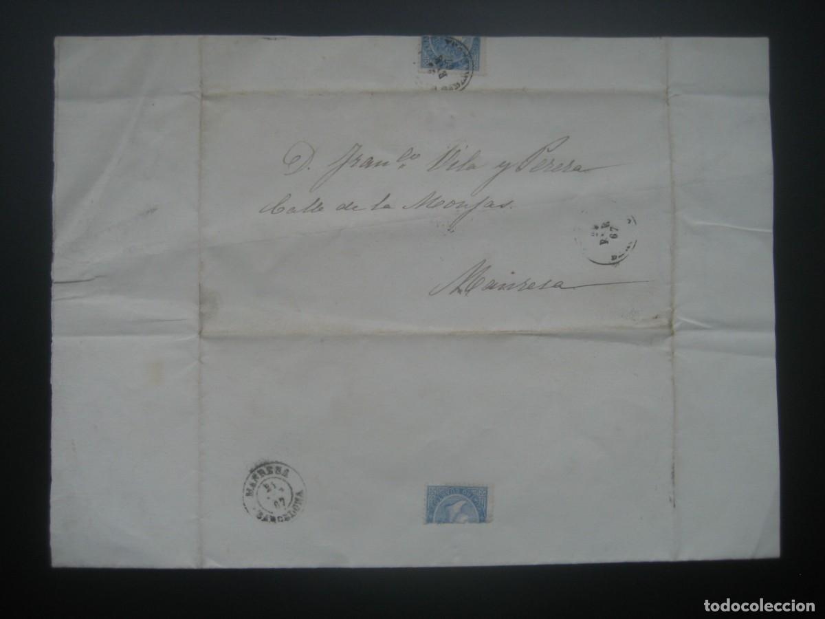 Lettres commerciales: CARTA COMERCIAL CON SELLOS. BARCELONA, MANRESA 1867. N&ordm;6