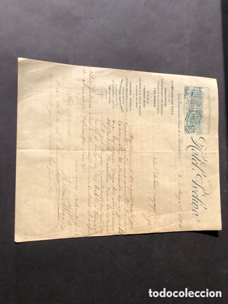 Cartas comerciales: Carta comercial HOTEL AVELINO MONDARIZ VIGO