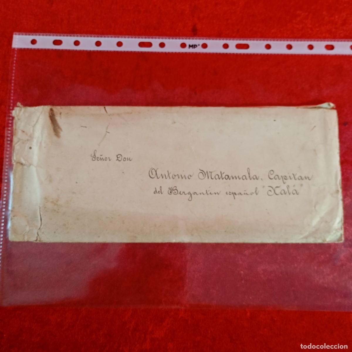 Cartas comerciales: SOBRE CARTA COMERCIAL - ANTONIO MATAMALA - BERGANTIN ESPA&Ntilde;OL XALA - MATAMALA - EXPORTADORES / 3399