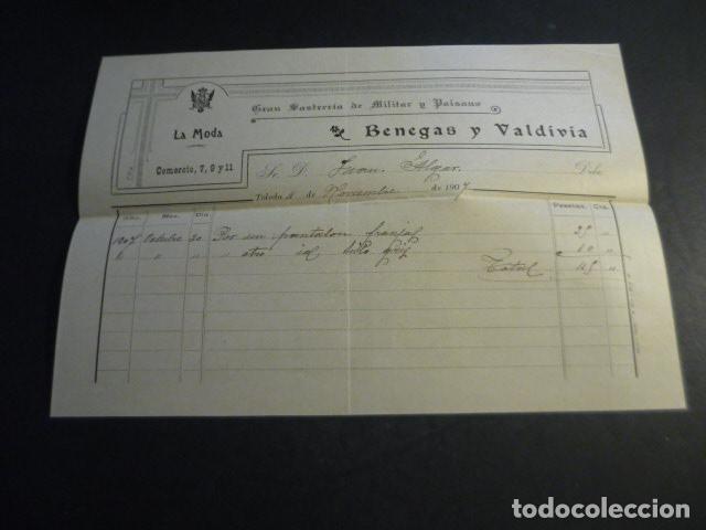 Cartas comerciales: TOLEDO SASTRERIA LA MODA CARTA 1907