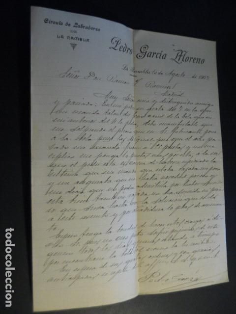 Cartas comerciales: LA RAMBLA CORDOBA CIRCULO DE LABRADORES CARTA 1907