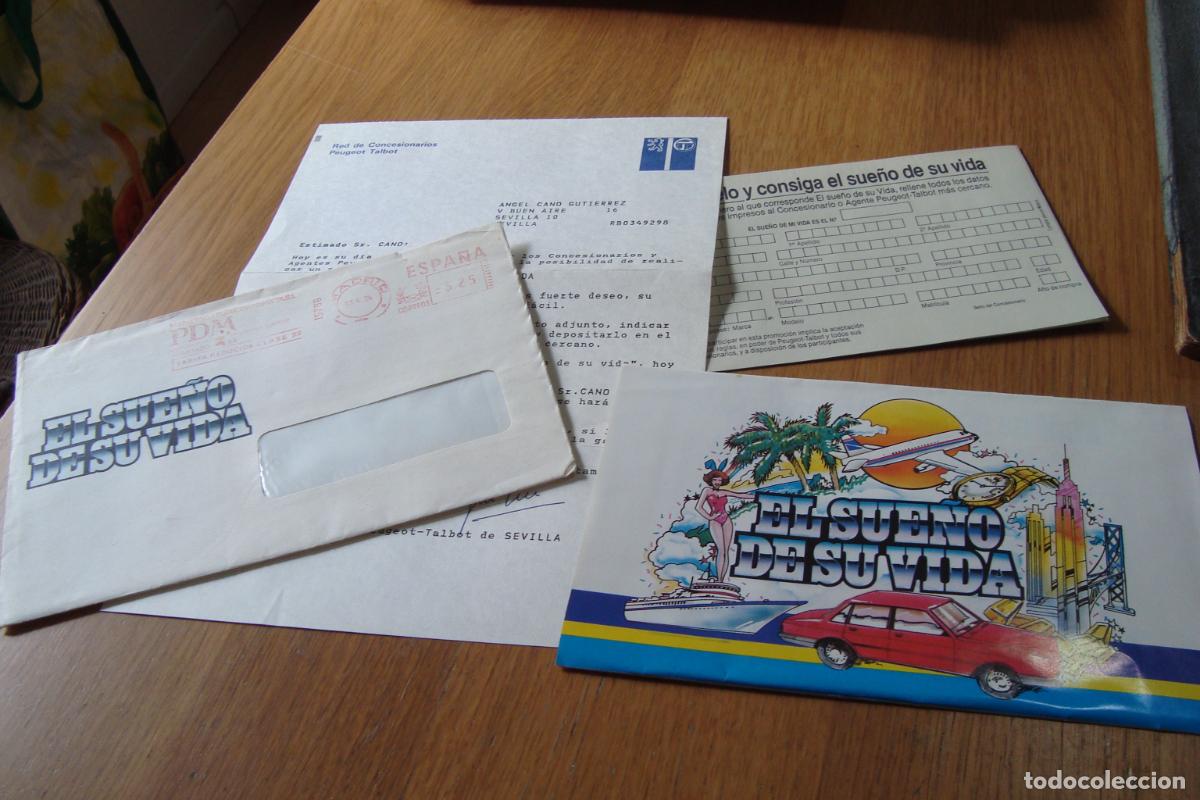 Cartas comerciales: ANTIGUA CORRESPONDENCIA PUBLICITARIA RED CONCESIONARIOS COCHE PEUGEOT TALBOT 1984