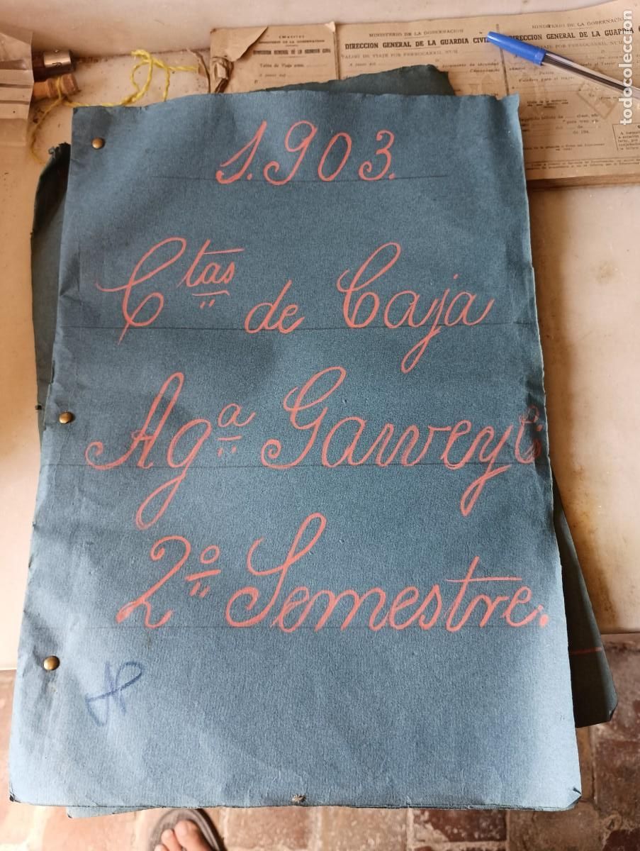 Cartas comerciales: Libro de cuentas bodega jerez garvey 1903 cuentas de caja