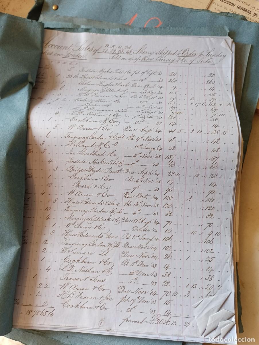 Cartas comerciales: Libro mayor cuentas ventas bodega jerez garvey 1903 - Foto 2