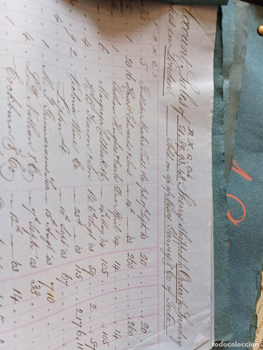 Cartas comerciales: Libro mayor cuentas ventas bodega jerez garvey 1903 - Foto 3