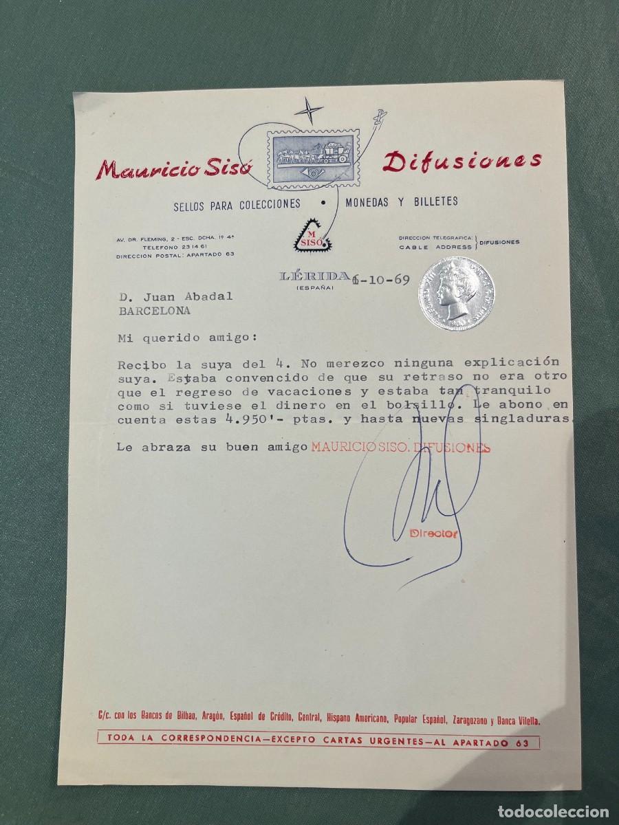 Cartas comerciales: CORRESPONDENCIA MAURICIO SISO DIFUSIONES 1969