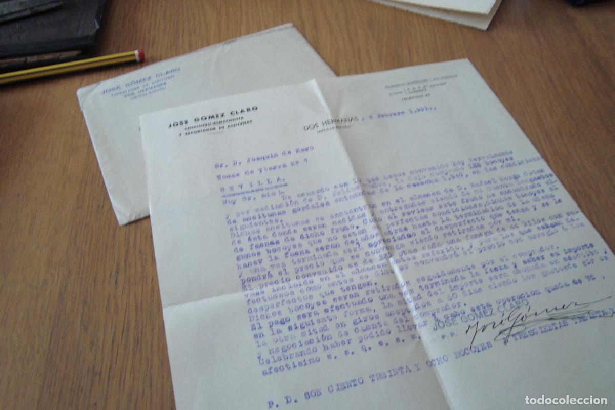 Cartas comerciales: ANTIGUA CARTA COMERCIAL JOSE GOMEZ CLARO. EXPORTADOR ACEITUNAS DOS HERMANAS SEVILLA 1951.