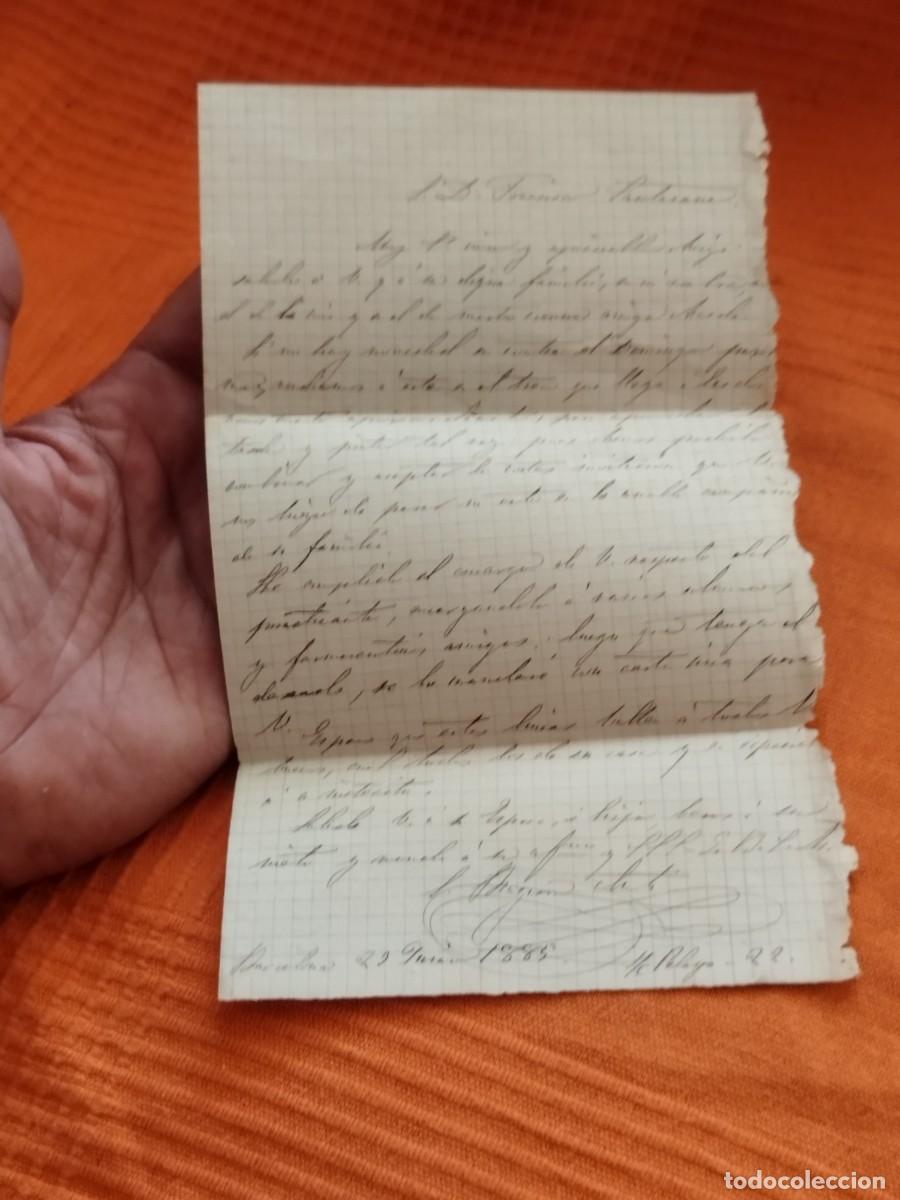 Cartas comerciales: Antigua carta personal o documento comercial fechado 1883. A identificar.