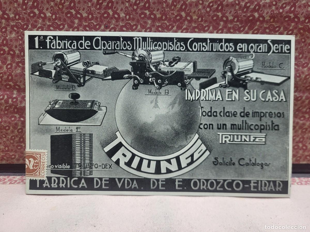 Cartas comerciales: TRIUNFO FABRICA APARATOS MULTICOPISTAS IMPRESORA OROZCO EIBAR GUIPUZCOA