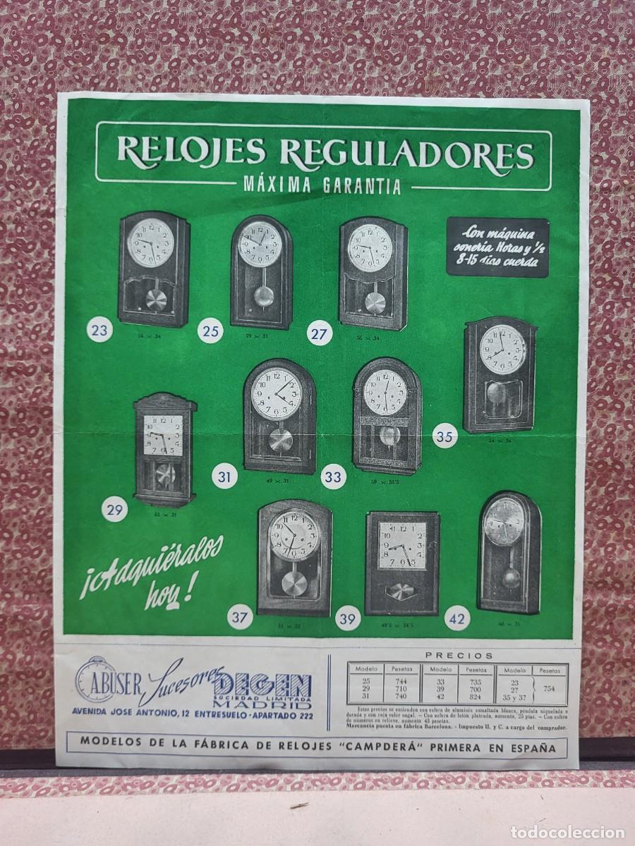 Cartas comerciales: ANTIGUA PUBLICIDAD RELOJES REGULADORES BUSER DEGEN CAMPDERA