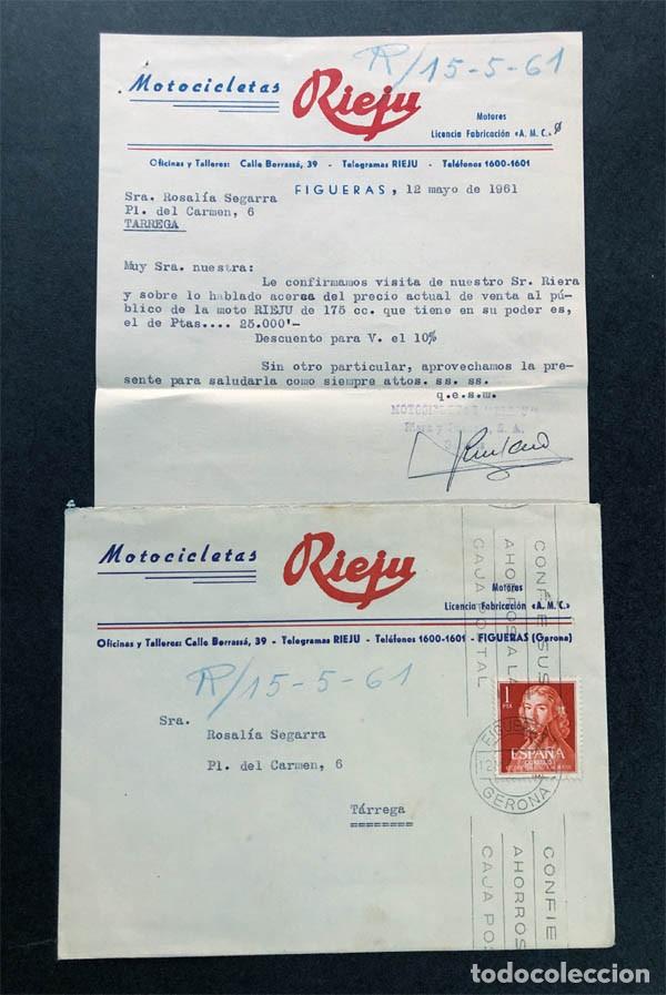 Cartas comerciales: MOTOCICLETAS RIEJU / FIGUERAS ( GIRONA )