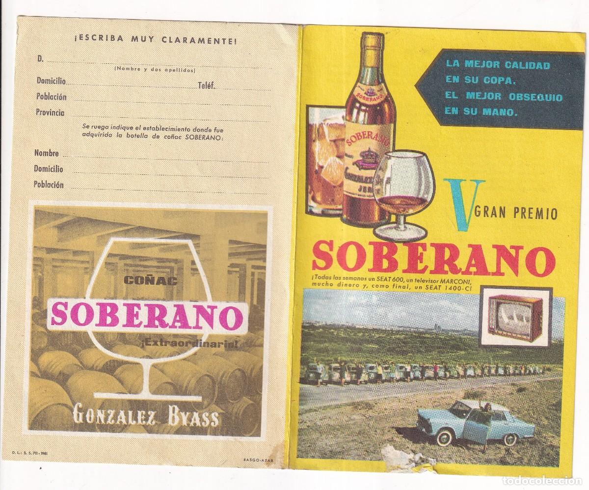 Cartas comerciales: TARJETA DE CONSUMIDOR 5&ordm; V GRAN PREMIO 1961. REGALO FUNDADOR