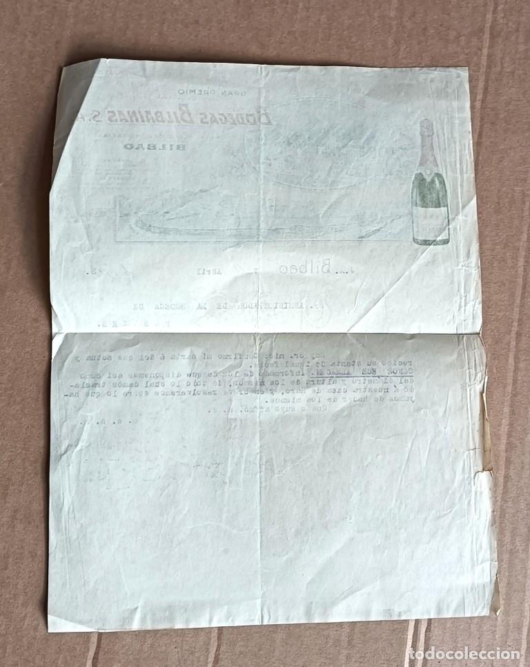 Cartas comerciales: Carta BODEGAS BILBAINAS 1923 - Foto 3