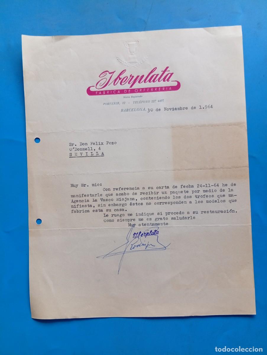 Cartas comerciales: CARTA COMERCIAL. BARCELONA. 1964. F&Aacute;BRICA DE ORFEBRER&Iacute;A. YBERPLATA.