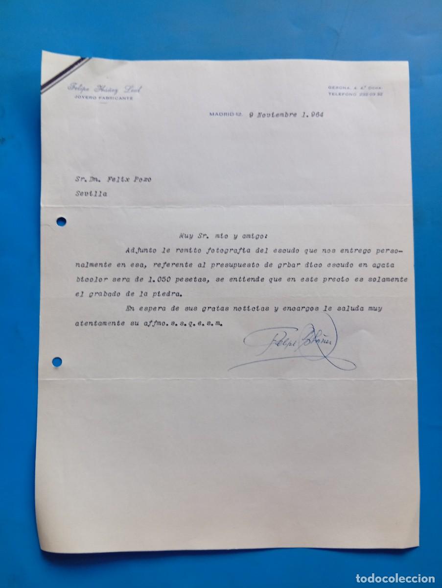 Cartas comerciales: CARTA COMERCIAL. MADRID. 1964. JOYERO FABRICANTE. FELIPE YB&Aacute;&Ntilde;EZ LEAL.