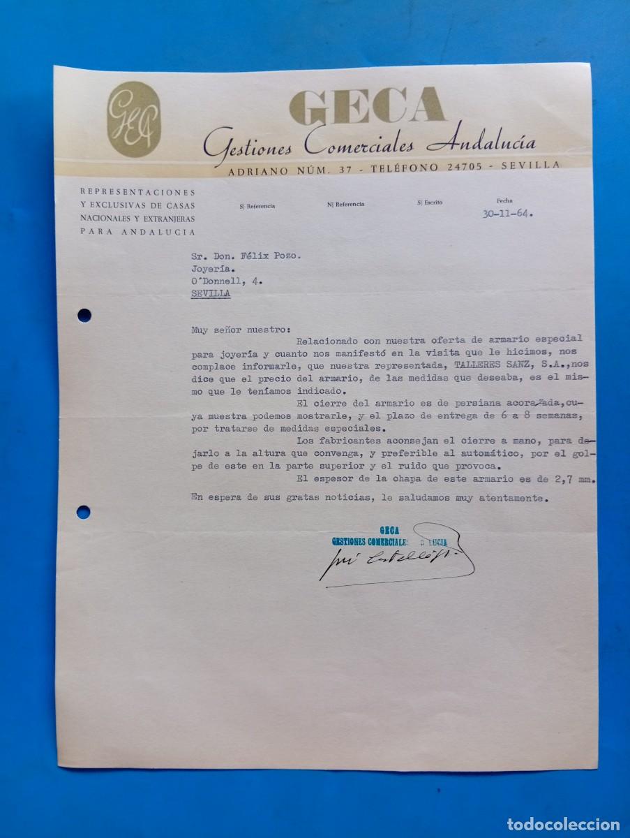 Cartas comerciales: CARTA COMERCIAL. SEVILLA. 1964. GECA. GESTIONES COMERCIALES ANDALUCIA.