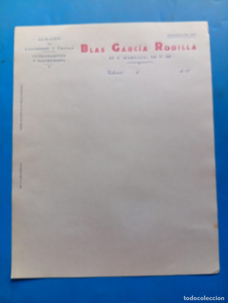 Cartas comerciales: CARTA COMERCIAL. VALLADOLID. ALMACEN DE LEGUMBRES-FRUTAS. ULTRAMARINOS-SALCHICHERIA. BLAS G&ordf;.RODILLA