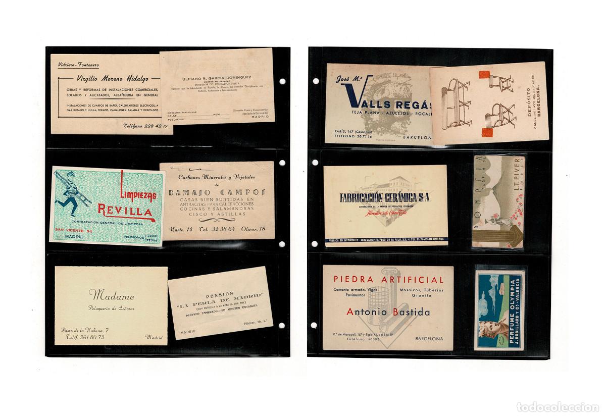 Gesch&auml;ftsbriefe: TARJETAS COMERCIALES Y PUBLICITARIAS - MADRID Y BARCELONA - A&Ntilde;OS 50/60