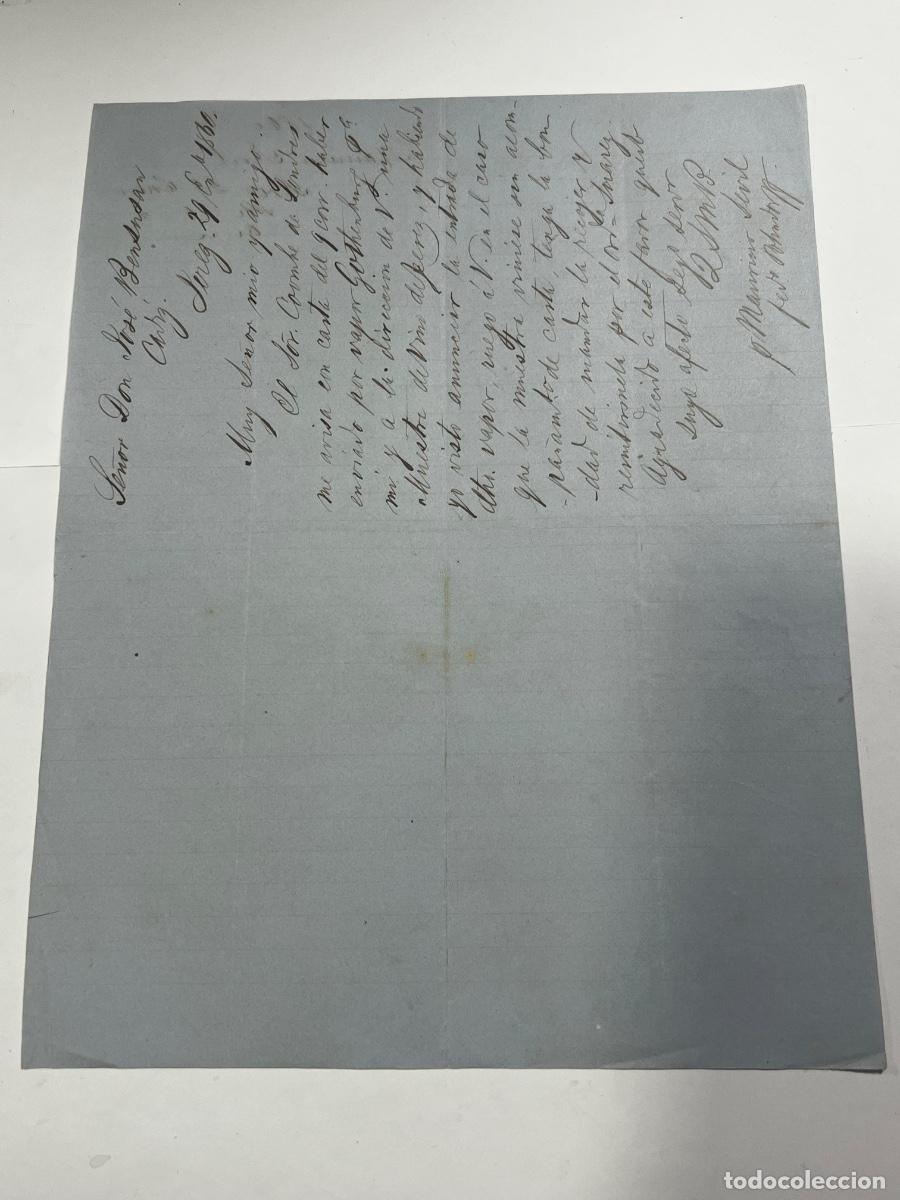 Cartas comerciales: CARTA. 1860. BENSUSAN EN C&Aacute;DIZ A MAURICIO SEVIL.