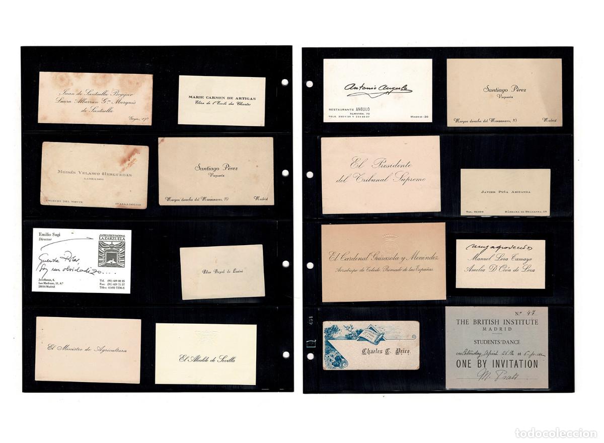 Gesch&auml;ftsbriefe: COLECCI&Oacute;N TARJETAS DE VISITA ANTIGUAS. ALTA POL&Iacute;TICA, NOBLEZA Y CLERO. S. XX