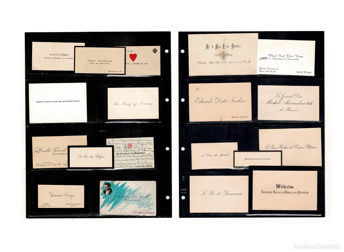 Lettere commerciali: COLECCI&Oacute;N TARJETAS DE VISITA HIST&Oacute;RICAS S.XIX PRIC. S.XX REALEZA EUROPEA, ALTA NOBLEZA Y DIPLOMACIA