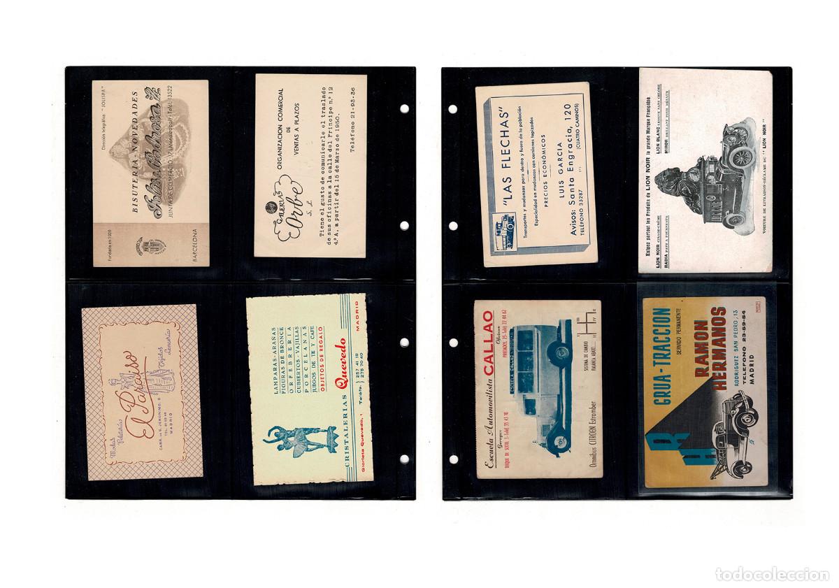 Lettres commerciales: 8 TARJETAS PUBLICITARIAS Y COMERCIALES ANTIGUAS DE MEDIADOS DEL SIGLO XX (D&Eacute;CADAS DE 1950 Y 1960).