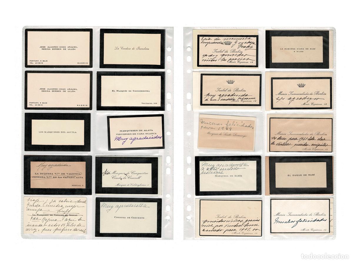 Cartas comerciais: LOTE TARJETAS DE VISITA Y CORRESPONDENCIA SOCIAL DE LA NOBLEZA ESPA&Ntilde;OLA S.XIX -PRINC.S.XX