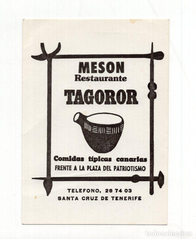 Gesch&auml;ftsbriefe: TARJETA COMERCIAL ANTIGUA MES&Oacute;N TAGOROR (TENERIFE).