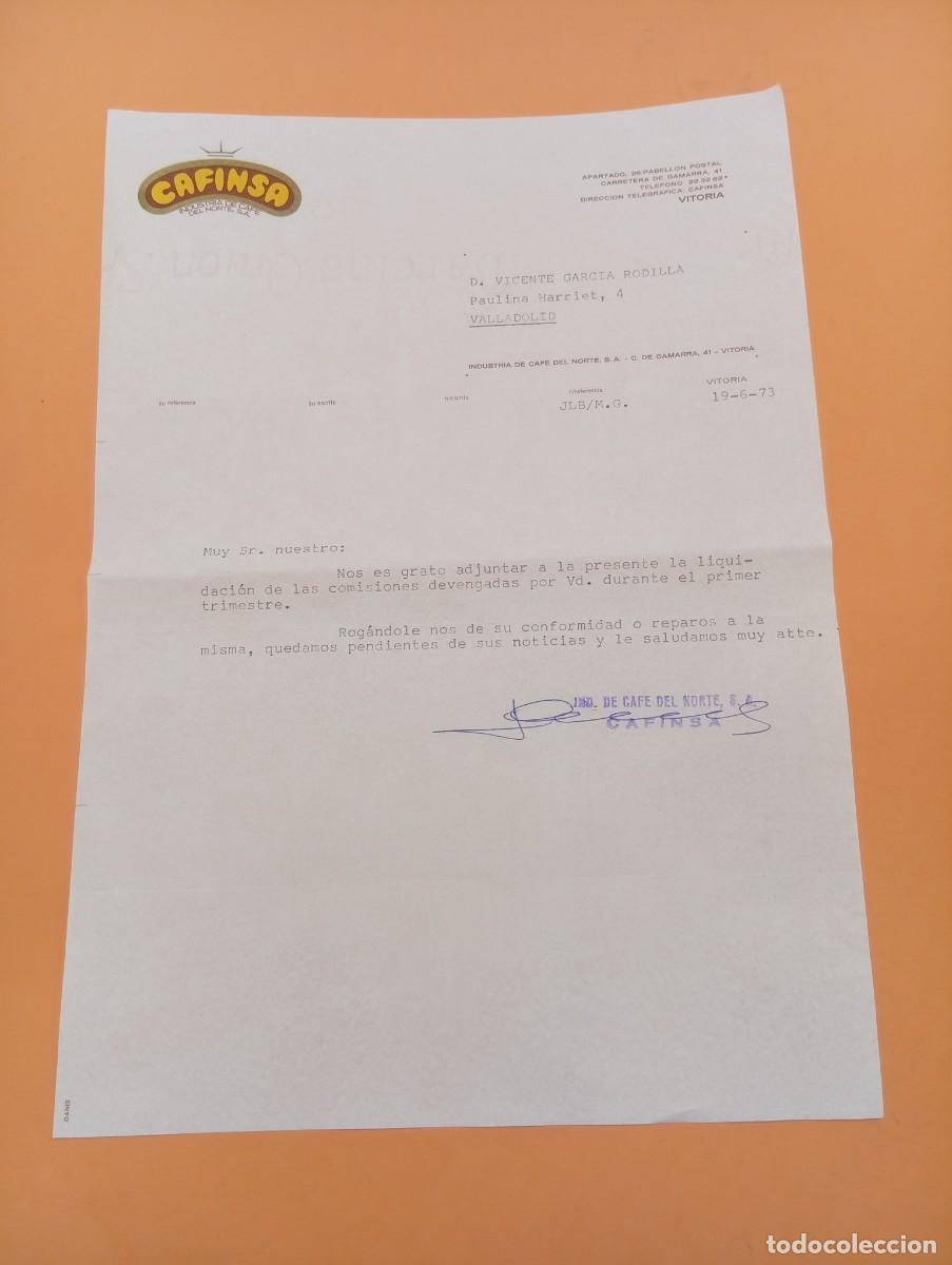 Cartas comerciales: CARTA COMERCIAL. VITORIA. 1973. CAFINSA. INDUSTRIA DE CAFE DEL NORTE, S. A.
