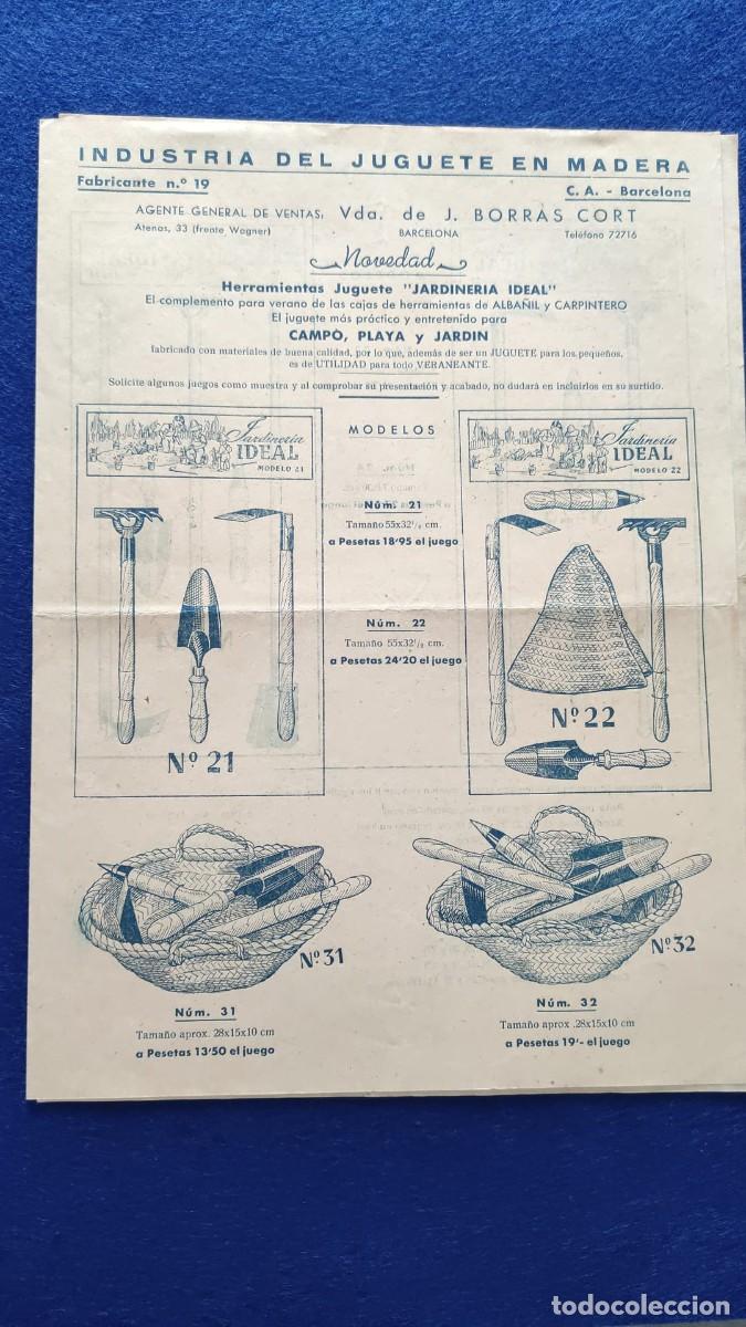 Cartas comerciales: ANTIGUO CATALOGO INDUSTRIA DEL JUGUETE EN MADERA TEMPORADA 1948-49