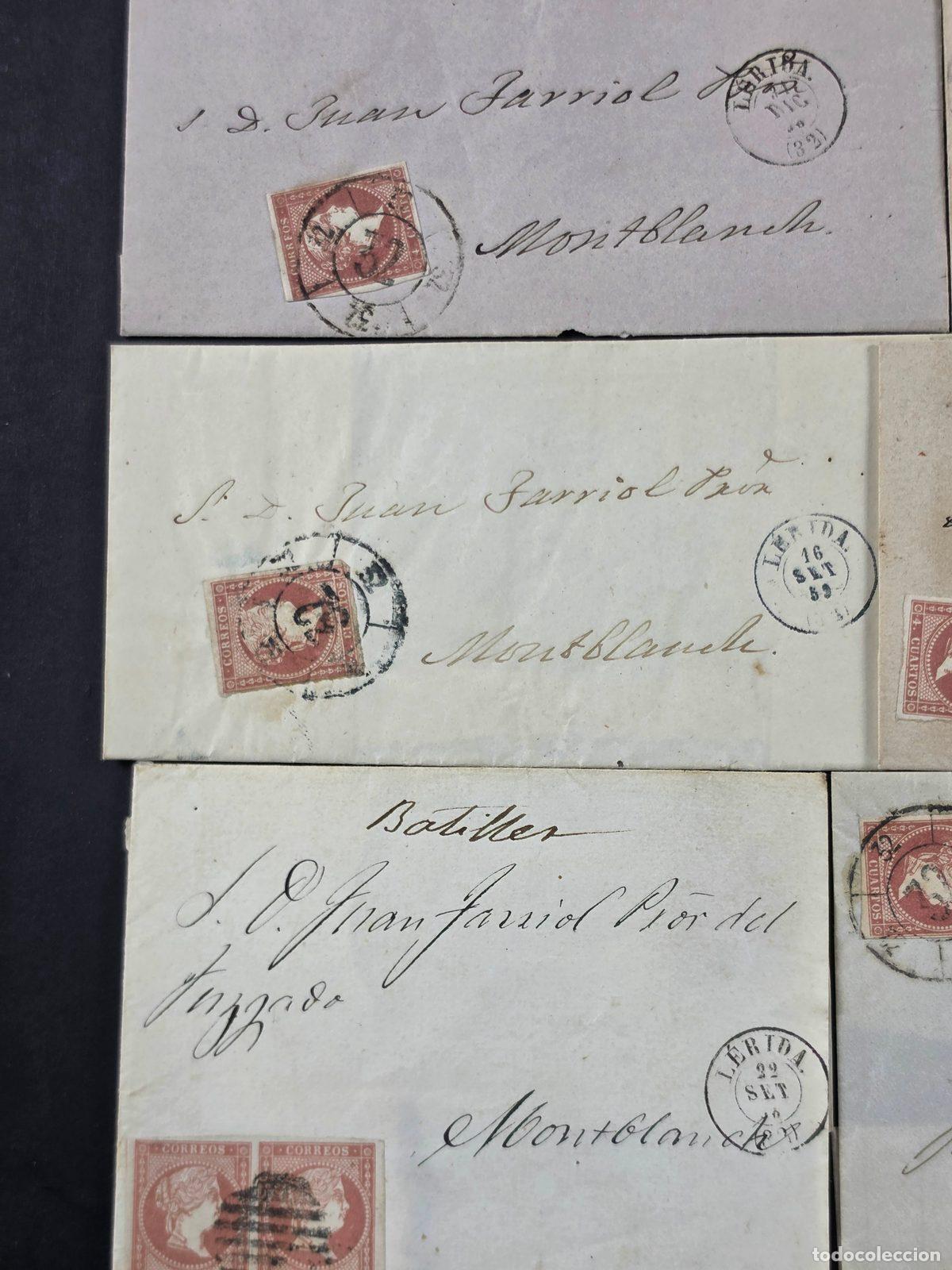 Cartas comerciales: Lote de 18 cartas Isabel II - Foto 3