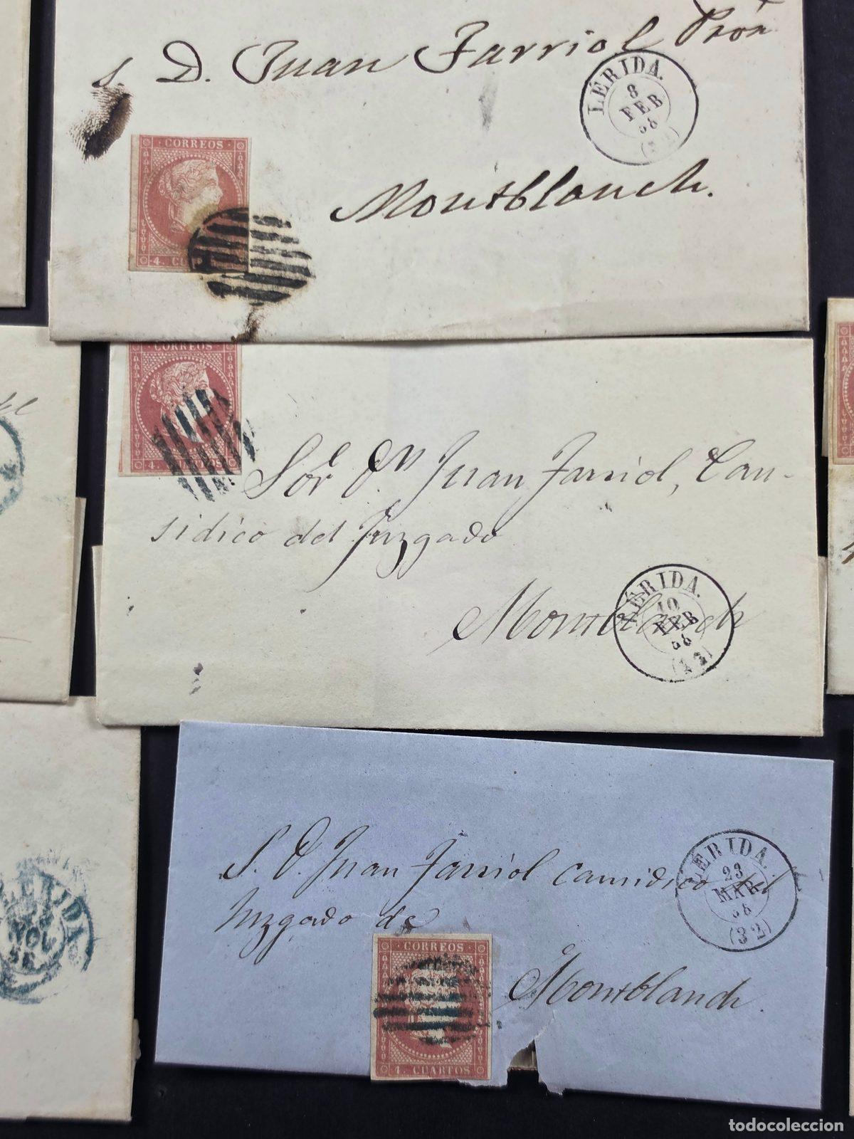 Cartas comerciales: Lote de 18 cartas Isabel II - Foto 5