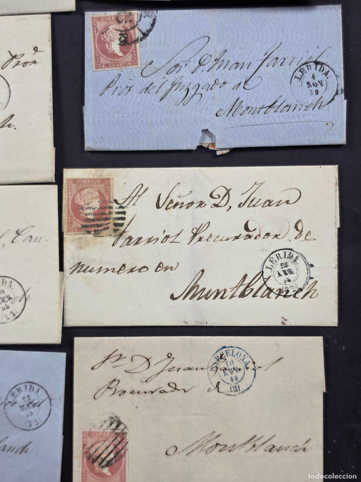 Cartas comerciales: Lote de 18 cartas Isabel II - Foto 7