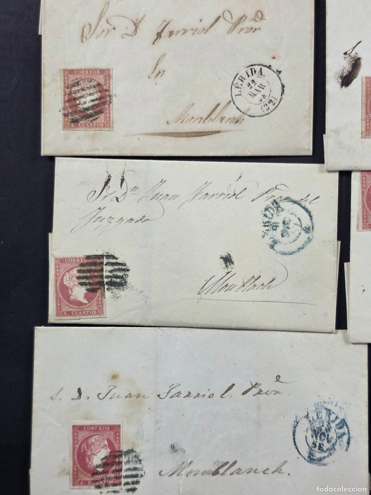 Cartas comerciales: Lote de 18 cartas Isabel II - Foto 1
