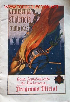 Carteles espect&aacute;culos: GRAN FERIA DE VALENCIA -Julio 1945- - Foto 1