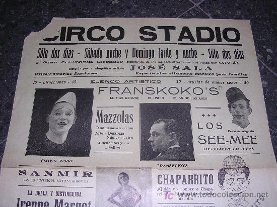 Carteles espect&aacute;culos: CARTEL CIRCO STADIO, 1900 APROX - Foto 1