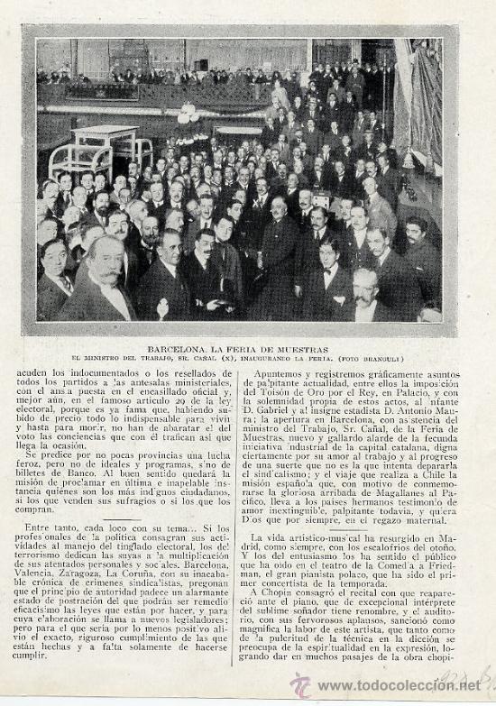Carteles espect&aacute;culos: BARCELONA 1920 FERIA DE MUESTRAS - Foto 1