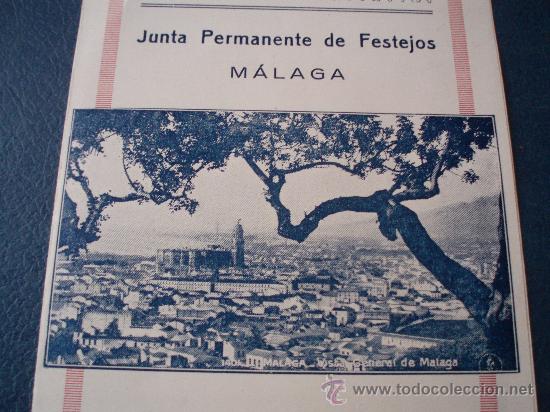 Carteles espect&aacute;culos: PROGRAMA OFICIAL DE LA FERIA DE M&Aacute;LAGA, A&Ntilde;O 1929 - Foto 3