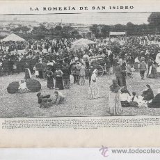 Carteles Espectáculos: RECORTE DE PRENSA. AÑO 1908. ROMERIA DE SAN ISIDRO. MADRID. ORGANILLO . CHOTIS. VESTIDOS TIPICOS . Lote 13897236